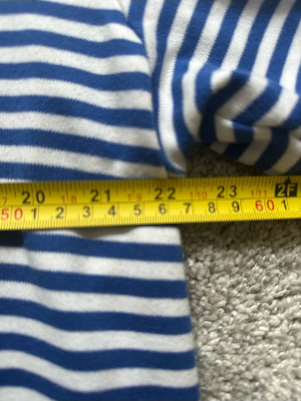 Polo by Ralph Lauren Royal Blue & White Striped Polo Shirt with Green Pony